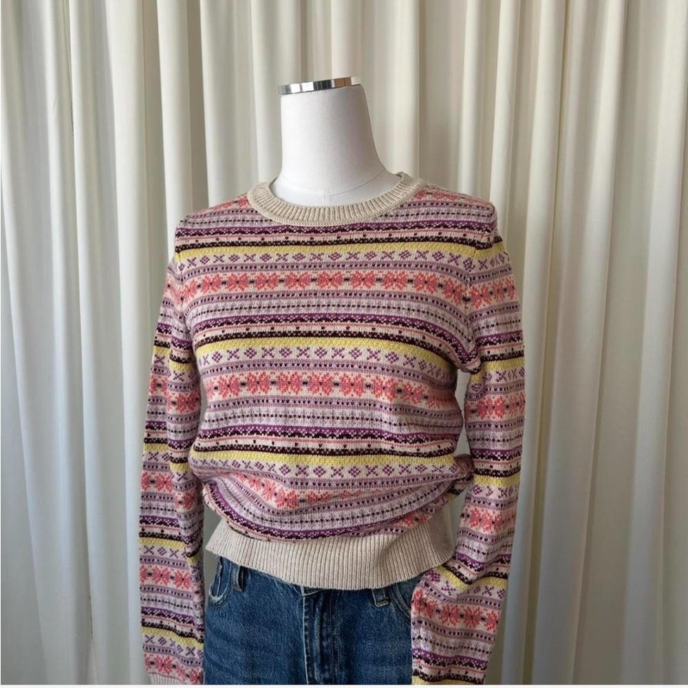 Boden Fair Isle Knit Pullover Wool Blend Size Small. - Picture 3 of 8